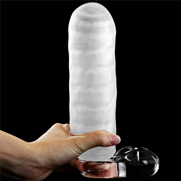 Masturbator jajko Lovetoy Giant Egg Grind Ripples Edition, 13 cm (przezroczysty) 21961 zdjęcie