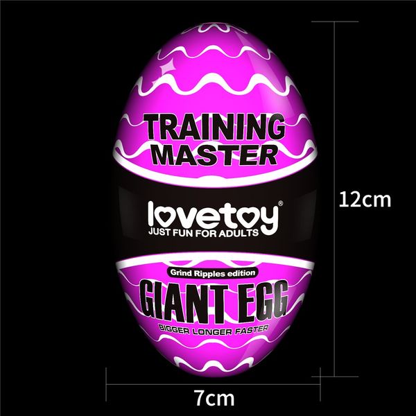 Masturbator jajko Lovetoy Giant Egg Grind Ripples Edition, 13 cm (przezroczysty) 21961 zdjęcie