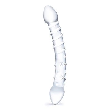 Szklane podwójne dildo Glas Double Trouble, 23 cm (przezroczysty) 20788 zdjęcie