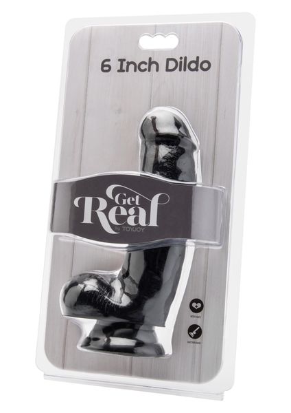 Realistyczne dildo Get Real ToyJoy, 17 cm (czarny) 6733 zdjęcie