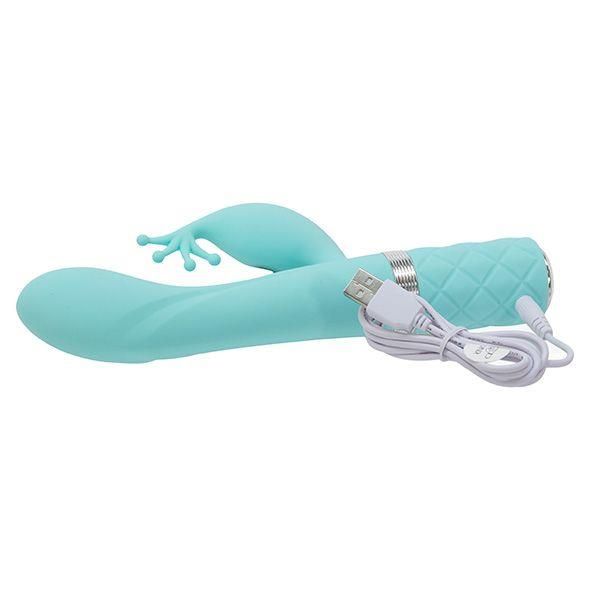 Вибратор кролик Pillow Talk Kinky Teal, 21 см (зелёный) 12573 фото