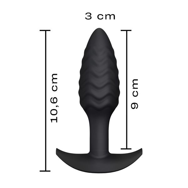 Анальная пробка Dorcel Wavy Plug, 10,6 см (черный) 18475 фото