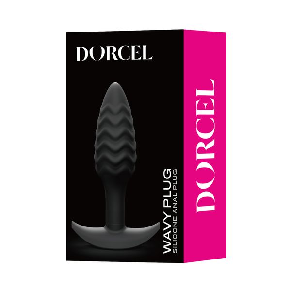 Анальная пробка Dorcel Wavy Plug, 10,6 см (черный) 18475 фото