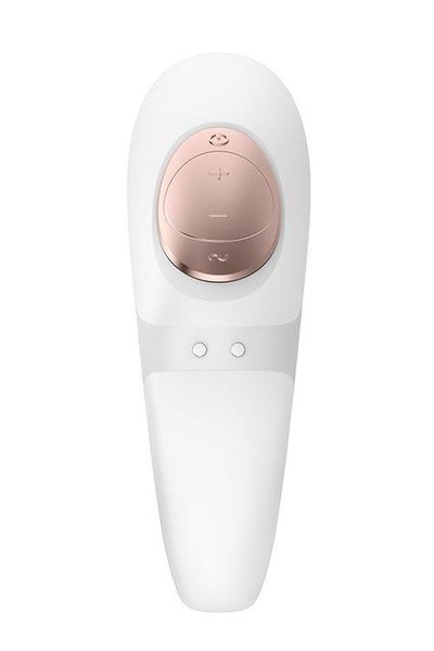 Вібратор з вакуумною стимуляцією для пар Satisfyer Pro 4 Couples, 12,3 см (білий) 8771 фото