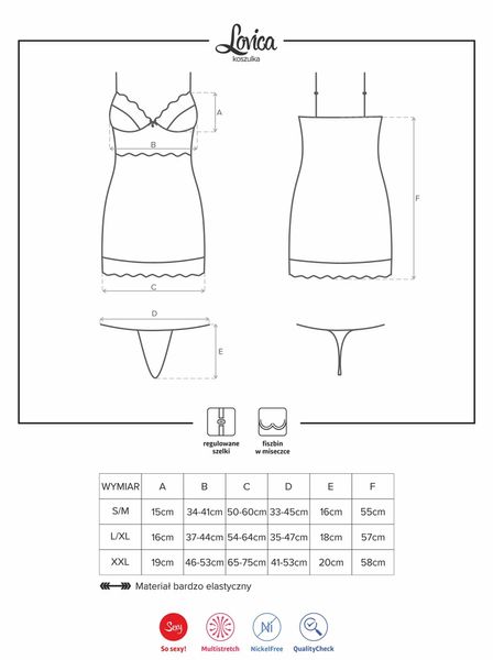 Komplet bielizny Obsessive Lovica, XXL (czerwony) 6109 zdjęcie