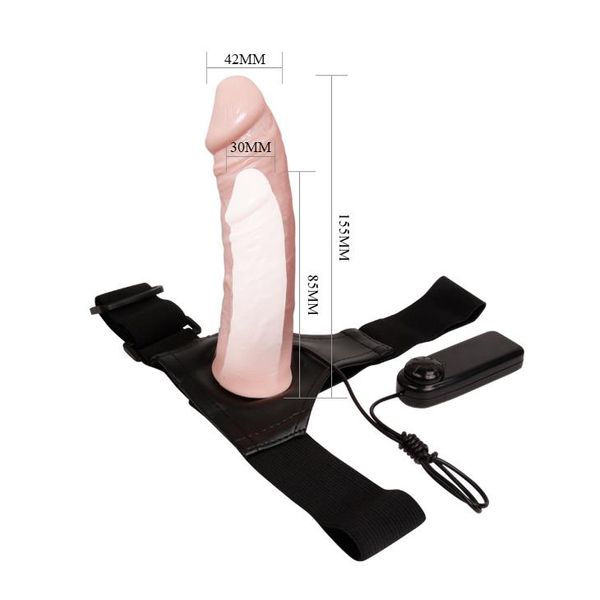 Proteza penisa z wibracjąmy Baile Ultra Passion Harness, 15,5 cm (w kolorze cielistym) 23790 zdjęcie