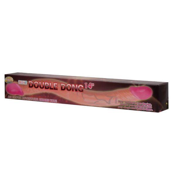 Dwustronne dildo Baile Double Dong, 36 cm (czerwony) 9043 zdjęcie