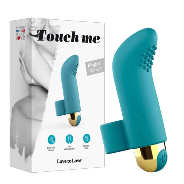 Вібратор на палець Love To Love Touch Me, 8,6 см (блакитний) 17934 фото