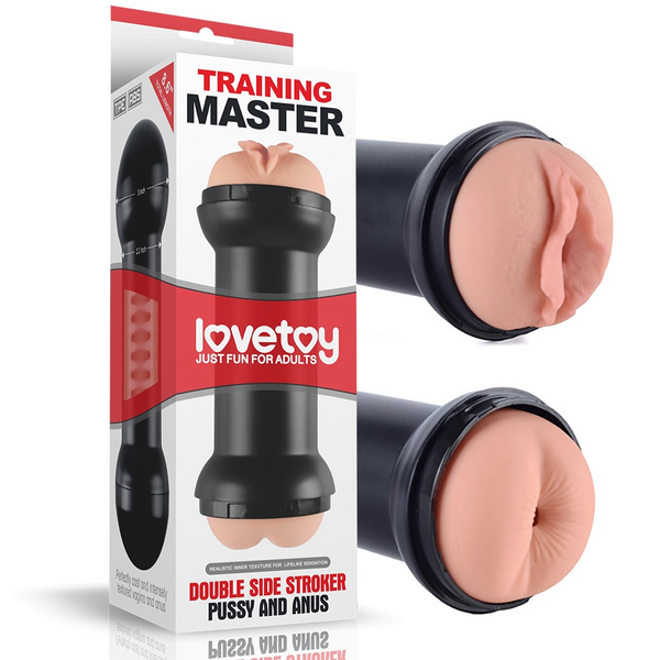 Masturbator dwustronny LoveToy Traning Master Double Side Stroker, 22 cm (w kolorze cielistym) 21955 zdjęcie