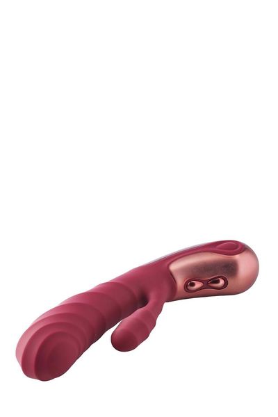 Вібратор Dream Toys Dinky Duo Vibrator Jimmy K, 19,4 см (бордовий) 16267 фото