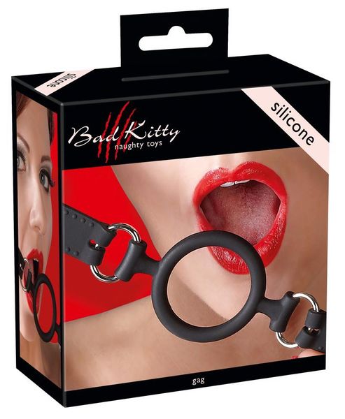 Кляп Bad Kitty Gag Silicone (чорний) 6779 фото