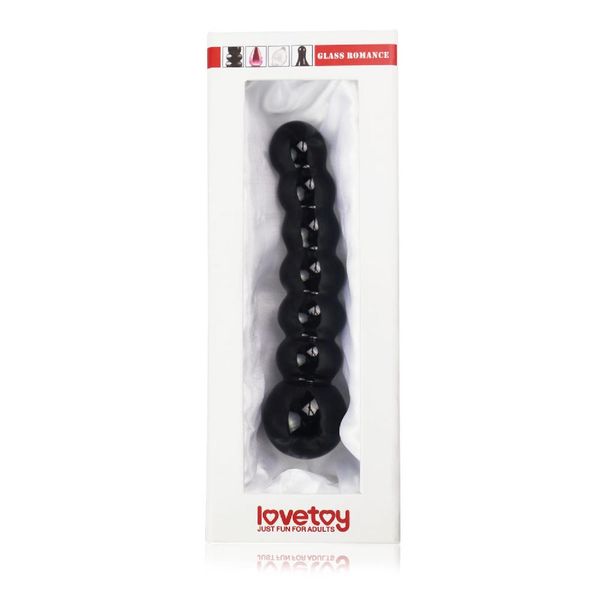 Szklane dildo LoveToy Glass Romance, 17,2 cm (czarny) 14148 zdjęcie