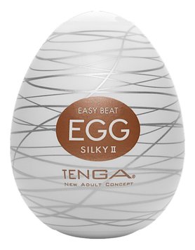 Мастурбатор-яйцо Tenga Egg Silky II, 6 см (белый) 23198 фото