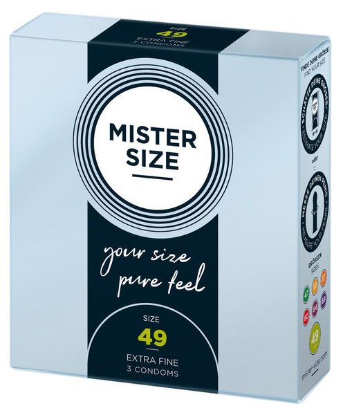 Презервативы Mister Size 49, 3 шт (прозрачный) 19247 фото