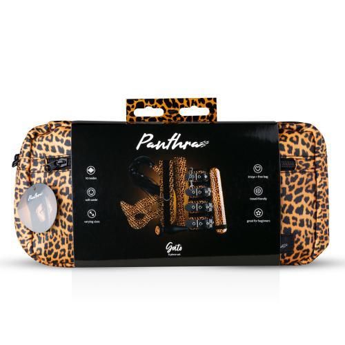 Zestaw akcesoriów BDSM Panthra Gato Set, 8 sztuk (lampart) 10693 zdjęcie