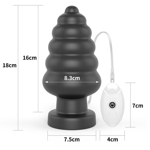 Korek analny King Sized Vibrating Anal Cracker 7, 18 cm (czarny) 14433 zdjęcie