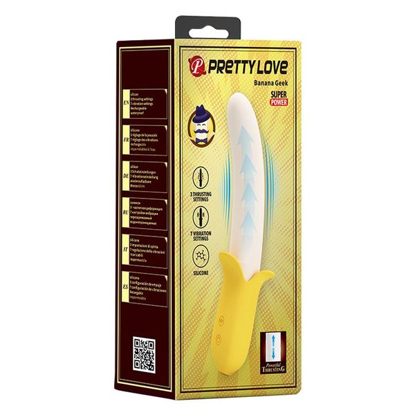 Wibrator Pretty Love Banana Geek, 19,5 cm (żółty) 16579 zdjęcie