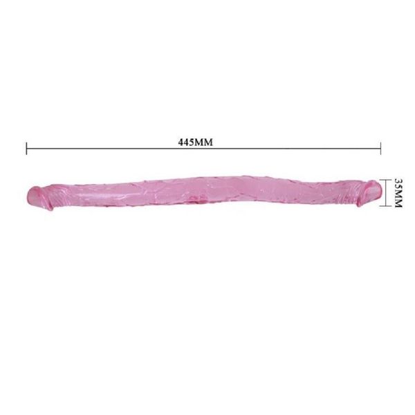 Podwójne dildo LyBaile Double Dong, 44 cm (różowy) 9009 zdjęcie