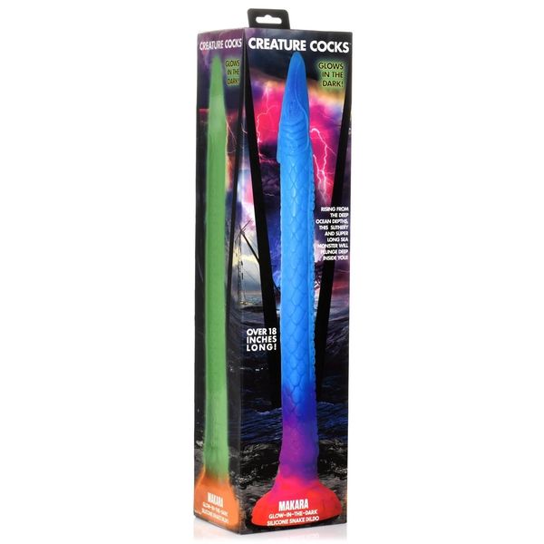 Dildo analne Creature Cocks Glows In The Dark Makara, 46,4 cm (multi) 31801 zdjęcie