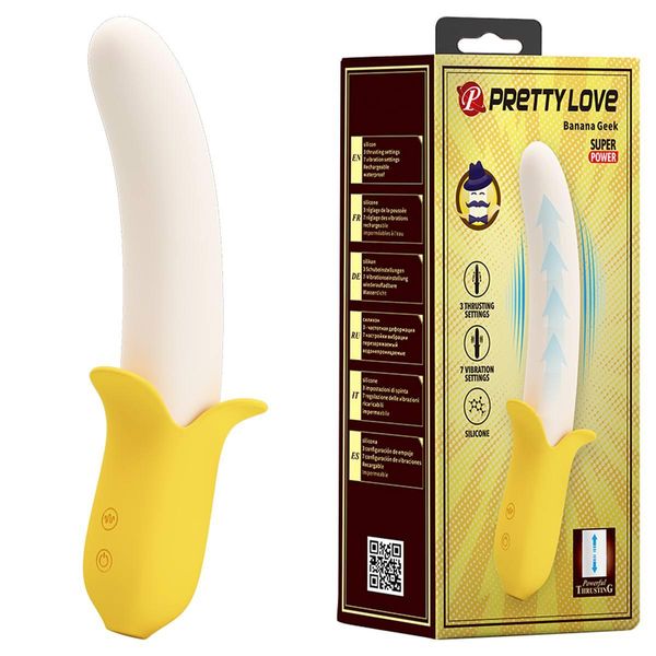 Wibrator Pretty Love Banana Geek, 19,5 cm (żółty) 16579 zdjęcie