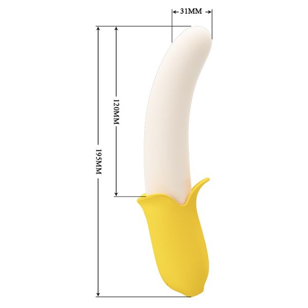 Wibrator Pretty Love Banana Geek, 19,5 cm (żółty) 16579 zdjęcie