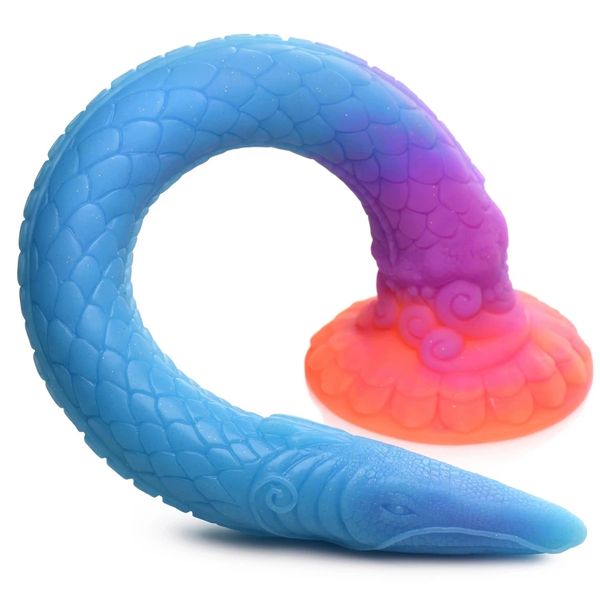 Dildo analne Creature Cocks Glows In The Dark Makara, 46,4 cm (multi) 31801 zdjęcie